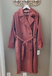 Free People Kelly Trench Coat Rose Sz XS/S