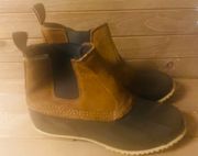 G.H. Bass Chelsea Woman Leather and Rubber Waterproof Duck Boots Sz 9