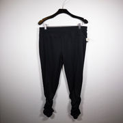 NEW Sweaty Betty All Day 7/8 Crop Length Rouche Hem Athletic Leggings Black XL