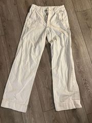 Wide Leg Cream Jeans