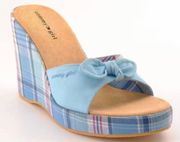 Tommy Girls TOMMY GIRL vintage Women Platform Wedge Heel Open Toe Slide Shoes Sz 7M