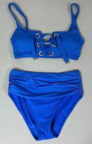 and Bleu Rod Beattie Blue Bikini Swim Top and Bathing Suit Bottoms Swimwear Coords Matching Set Size S 💙