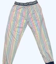 Top Drawer Unicorn Dreams  Silver Pajama Sleep Pants Large Polyester/Spandex
