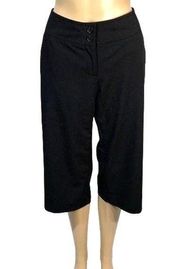 Apt 9 Womens Maxwell Fit Straight Leg Crop Capri Dress Pants Black Size 4 EUC