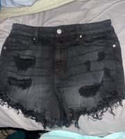 Brand Black HW Shorts