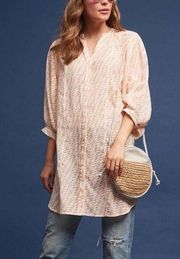 Maeve Anthropologie Women Yarn Dyed Tunic Top Medium