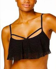 NWT Hula Honey Crochet Flounce Bralette Bikini Top