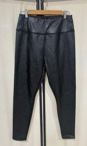 BP. Nordstrom Women's Black Stretch High Waist Faux Leather Leggings Size L