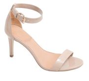 J. Crew Nude Patent Leather Strappy Stiletto Heel Sandal Shoes Size 7.5