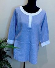 FOR CYNTHIA linen cotton blend tunic