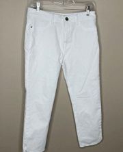DL1961 White Bardot High Rise Cropped‎ Jeans