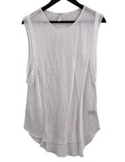 LAMade White Sleeveless Long Tee Large New