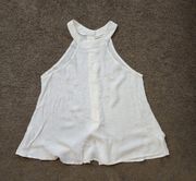 Ivory Flowy Halter Top, Women's XS