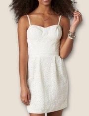 American Eagle Lace Bustier Mini Dress Off White 2