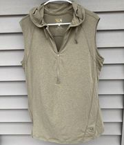 Mountain Hard Wear XL Olive Green Sleeveless Half Zip Hoodie