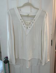 White Tie Up Blouse