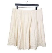 NEW Talbots A-line Pleated Sequin Embellished 100% Silk Skirt Women's Size 14