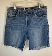 Kut from the Kloth | Regular Wash High Rise Cut Off Denim Bermuda Shorts Size 12