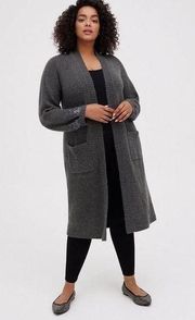 Torrid Drop Shoulder Sequin Duster - Grey