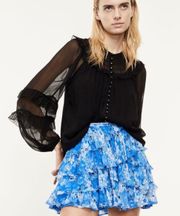 Flowing Short Frilly Skirt With Print Size 1