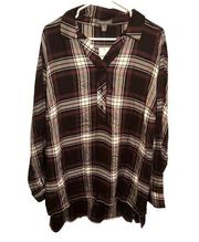 Alexander Jordan Half Button Plaid Shirt Black Green