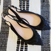 J. Jill black suede slingback flats size 7