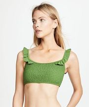 MINKPINK Lush Shirred Crop Top Bikini Top NWT