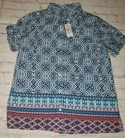 𝅺NWT East 5th Avenue Women's Size Medium Button-Up Blouse