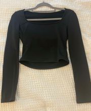 Long Sleeve Square Neck Top