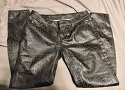 Snake Skin Patterned Pants