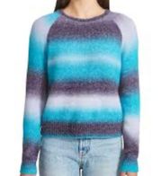 BB Dakota x Steve Madden Blue Ombré Striped Wool Blend Crewneck Sweater Medium