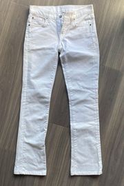 white bootcut jeans