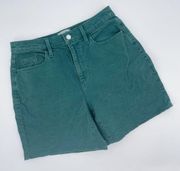 Universal Thread High Rise Vintage Bermuda Jean Shorts Green Teal Size 4/27