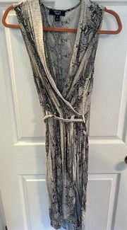 Snake print Wrap Dress