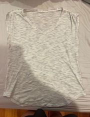 size six lululemon top. sleeveless in the discontinued heather pattern