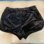 Black Velvet Shorts