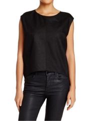 {NORDSTROM} Townsen Noir Sleeveless Leather Blouse