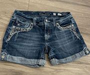 Miss Me Easy blue jean shorts size 27