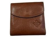 Patricia Nash Reiti Leather Bi-Fold Cognac Leather Coin Purse and Wallet