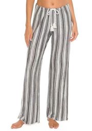 BECCA Sonata black & white striped beach pants size S