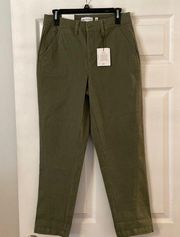 Gibson & Latimer Sage color Pants size 8 inseam 27” high rise relaxed chino