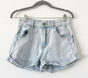 PacSun Light Blue Denim High Waist Mom Short