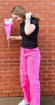 pink jeans