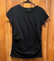 New look maternity black short sleeve shirt size 10.