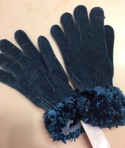 Blue Chenille Gloves