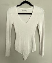 Abercrombie & Fitch ribbed V-Neck Sweater Bodysuit