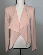 Dusty Pink Cropped Draped Open-Front Cardigan Size Small