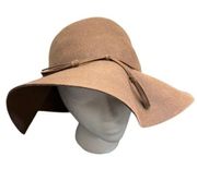 Wool Brown felt decorative hat with a lace