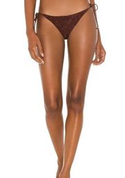 PQ X REVOLVE Bikini Tie Teeny Bottom in Dakota Brown Medium NWT