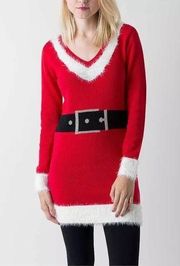 Sweater Project Santa Tunic Sweater Mini Dress Size Small